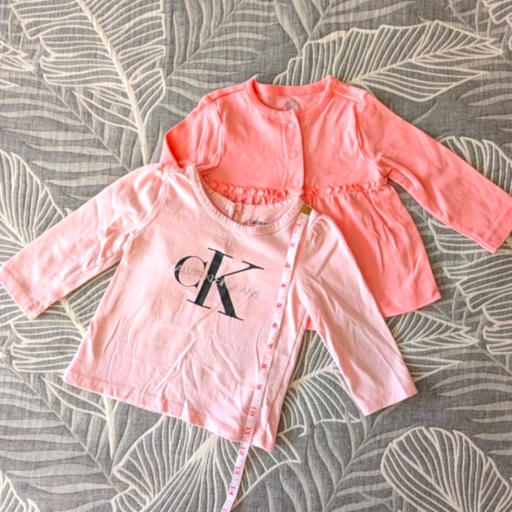 Calvin Klein & Carter's Kids Toddler Girl Long Sleeve Shirt Top